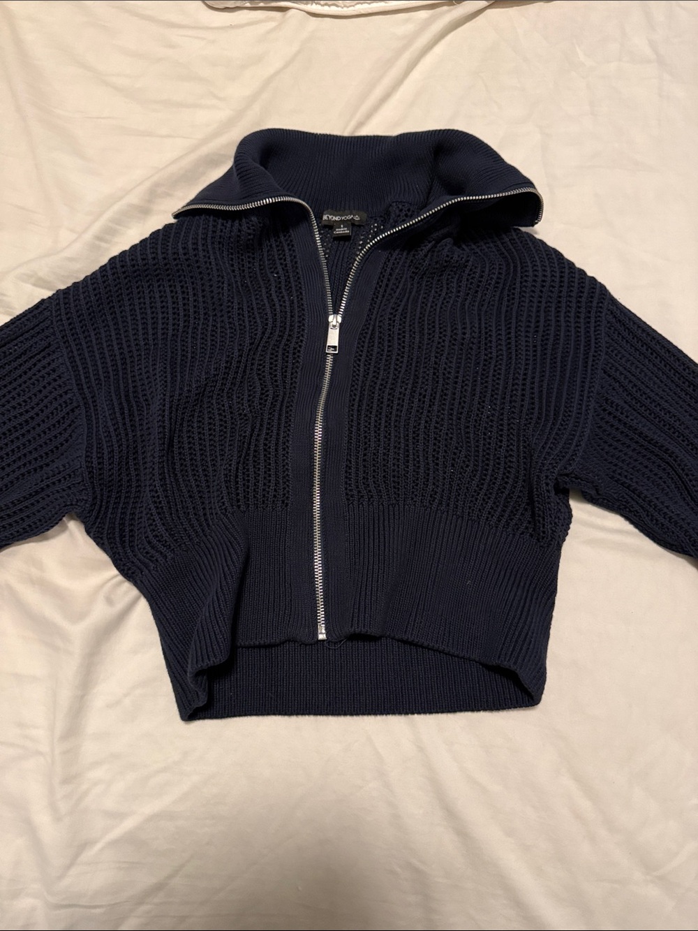 Beyond yoga sweater zip up jacket preppy - Picture 4 of 4